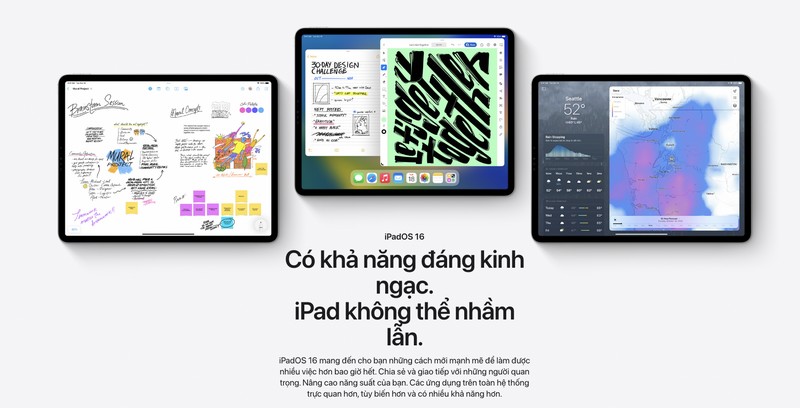 iPadOS 16 mang đến trải nghiệm đáng kinh ngạc cho iPad Pro M2